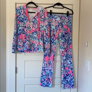 Lilly Pulitzer velour track suit